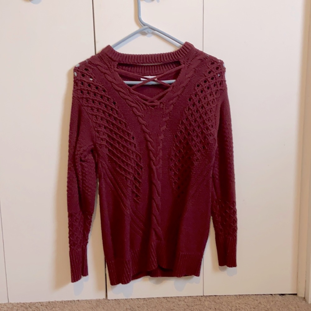 Maurices criss cross sweater